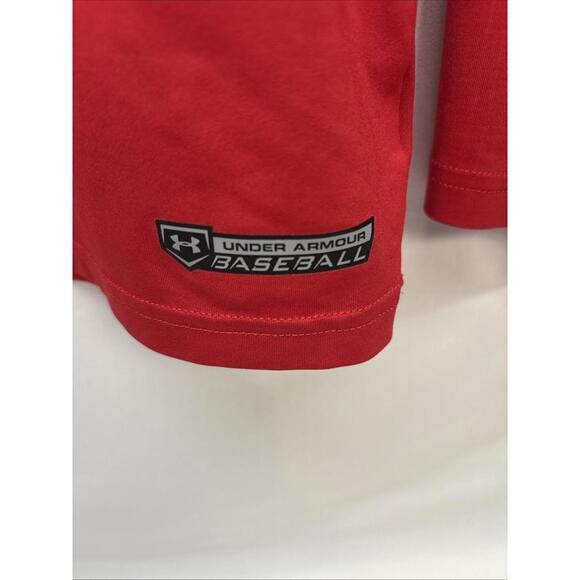Under Armour Compression Baseball Shirt Red, Size S - Picture 2 of 9